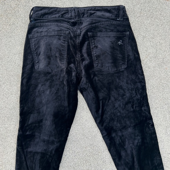DL 1961 Jet Black Velvet Skinny Pants/legging Size 26 - Picture 7 of 12